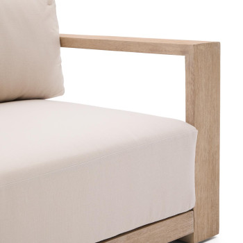 Ambra 3-Sitzer-Sofa aus massivem Akazienholz mit heller Oberfläche, 249 cm, FSC 100 %