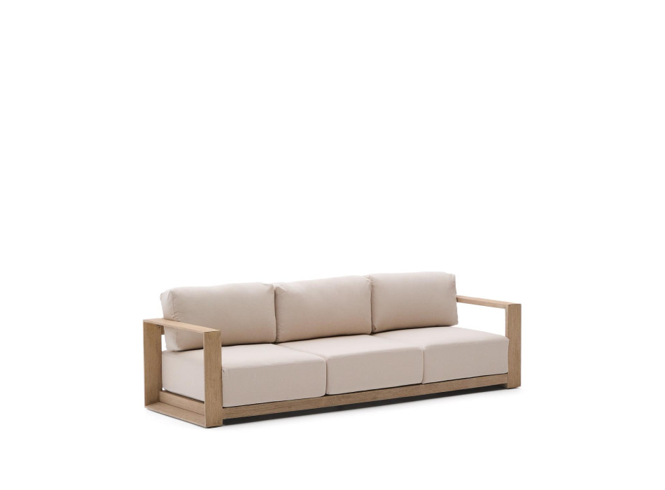 Ambra 3-Sitzer-Sofa aus massivem Akazienholz mit heller Lackierung, 249 cm, FSC 100 %