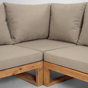 Flaviina 5-Sitzer-Ecksofa aus 100 % FSC-zertifiziertem Akazienholz