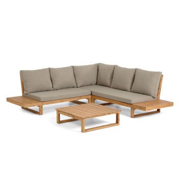 Flaviina 5-Sitzer-Ecksofa aus 100 % FSC-zertifiziertem Akazienholz