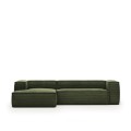 Blok 3-Sitzer-Sofa mit linker Chaiselongue aus dickem Cord