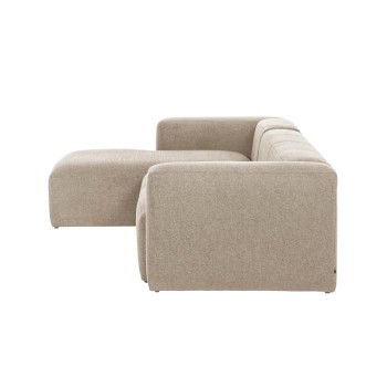 Blok 4-Sitzer-Sofa mit Chaiselongue links, beige, 330 cm