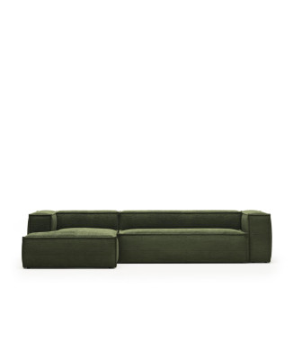 Blok 4-Sitzer-Sofa mit linker Chaiselongue aus dickem Cord