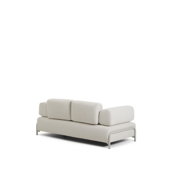 Compo 2-Sitzer-Sofa aus ecrufarbenem Chenille und beigefarbenem Metallgestell, 200 cm FSC Mix Credit