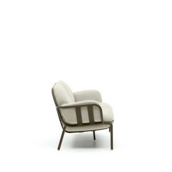 Joncols 2-Sitzer-Gartensofa aus grün lackiertem Aluminium, 164 cm