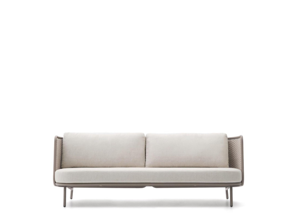 Sedalis 3-Sitzer-Gartensofa aus Aluminium und Seil