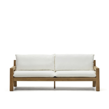 Forcanera 3-Sitzer-Sofa aus massivem Teakholz, 211 cm