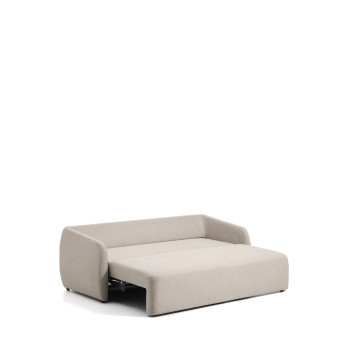 Laira 3-Sitzer-Schlafsofa in beigefarbenem Chenille, 218 cm, FSC Mix-zertifiziert