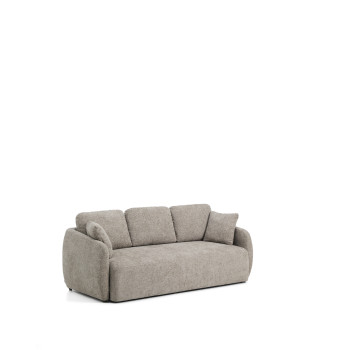 Laira 3-Sitzer-Schlafsofa in taubengrauem Chenille, 218 cm, FSC Mix-zertifiziert