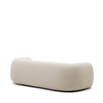 Martina 3-Sitzer-Sofa aus ecrufarbenem Bouclé-Stoff 