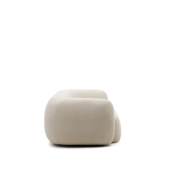 Martina 3-Sitzer-Sofa aus ecrufarbenem Kunstfell, 246 cm, FSC Mix-zertifiziert