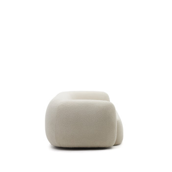 Martina 3-Sitzer-Sofa aus ecrufarbenem Kunstfell, 246 cm, FSC Mix-zertifiziert