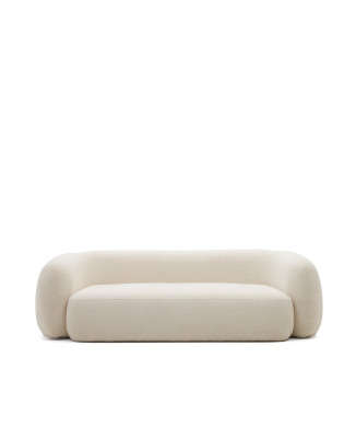 Martina 3-Sitzer-Sofa aus ecrufarbenem Kunstfell, 246 cm, FSC Mix-zertifiziert