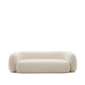 Martina 3-Sitzer-Sofa aus ecrufarbenem Kunstfell, 246 cm, FSC Mix-zertifiziert
