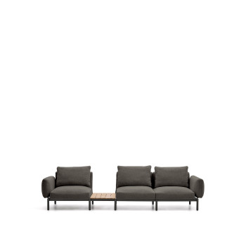Sorells 3-Sitzer modulares Outdoor-Sofa mit Polsterung