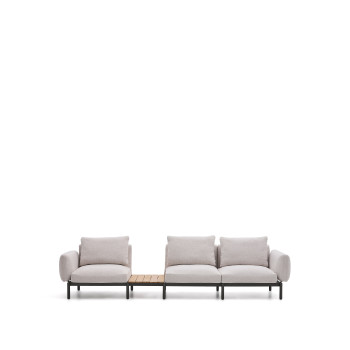 Sorells 3-Sitzer modulares Outdoor-Sofa mit Polsterung
