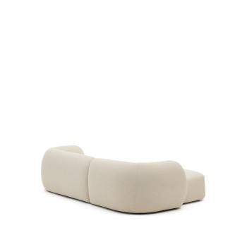 Martina 3-Sitzer-Modulsofa aus Chenille mit linksseitiger Chaiselongue, ecru, 287 cm