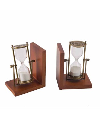 SANDUHR-BUCHSTÜTZEN - 2ER-SET