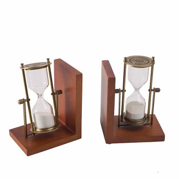 SANDUHR-BUCHSTÜTZEN - 2ER-SET