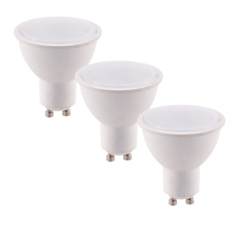 Set mit 3 LED-Lampen GU10 6W 490LM 4000K 100° 50X57mm 15000h CRI80