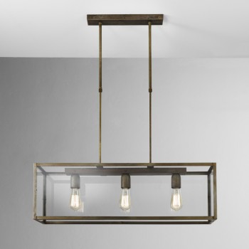 LONDON 205.04.FF IL FANALE Pendelleuchte aus Eisen und Glas