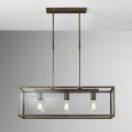 LONDON 205.04.FF IL FANALE Pendelleuchte aus Eisen und Glas