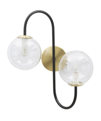 Schwarze Wandlampe aus Eisen
