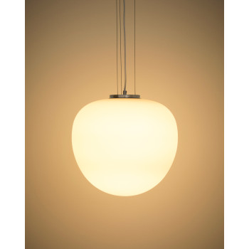 Ardali Deckenleuchte aus Rauchglas und Stahl mit gebürsteter Oberfläche, Ø 40 cm
