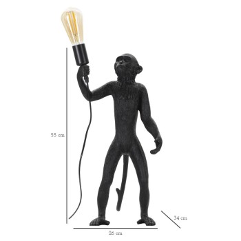 Tischlampe „Schwarzer Affe“
