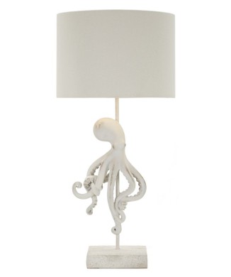 TISCHLAMPE MIT WEISSEM OKTOPUS