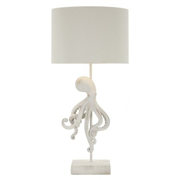 TISCHLAMPE MIT WEISSEM OKTOPUS