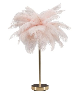 Tischlampe in Rosa Palme