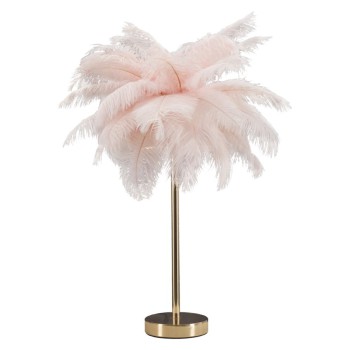 Tischlampe in Rosa Palme