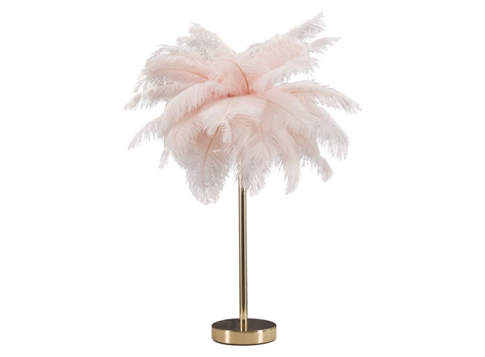 Tischlampe in Rosa Palme