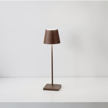 Wiederaufladbare LED-Tischleuchte, Getränke, Bronze, 2,2 W, 190 lm, 3000 K, dimmbar, IP54, 7 x 25 cm