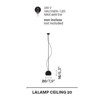 LAMPADA SUSPENSION LAMP 20 MEINUNG CIATTI