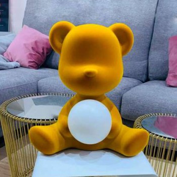 QEEBOO 25002 Samt-Teddy-Mädchen-Lampe mit wiederaufladbarer LED