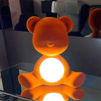 QEEBOO 25002 Samt-Teddy-Mädchen-Lampe mit wiederaufladbarer LED