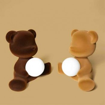 QEEBOO 25002 Samt-Teddy-Mädchen-Lampe mit wiederaufladbarer LED