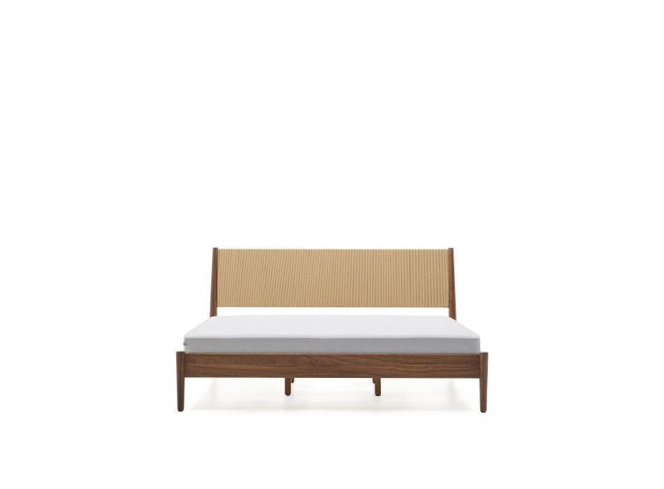Elan-Bett, Walnussfurnier und Massivholz, Matratze 180 x 200 cm, FSC-Mix-zertifiziert