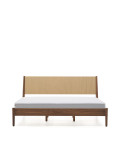 Elan-Bett, Walnussfurnier und Massivholz, Matratze, 180 x 200 cm, FSC-Mix-zertifiziert
