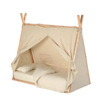 Maralis-Bett aus massivem Buchenholz