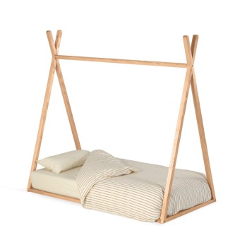 Maralis-Bett aus massivem Buchenholz