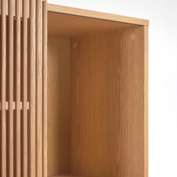 Beyla Bücherregal aus Massivholz und Eichenfurnier, 84,5 x 170 cm, FSC 100 %