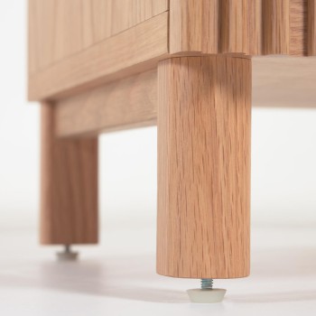 Beyla Bücherregal aus Massivholz und Eichenfurnier, 84,5 x 170 cm, FSC 100 %