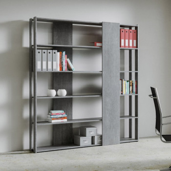 Kato Bücherregal – Modell B, Kato 6R, 2 Seiten, 4 lange Bänder, Esche Weiß