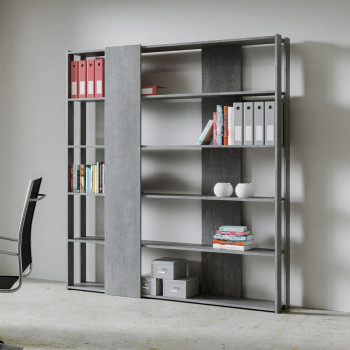 Kato Bücherregal – Modell B, Kato 6R, 2 Seiten, 4 lange Bänder, Esche Weiß