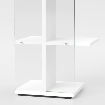 Step-Bücherregal aus transparentem Glas 0/79 PEZZANI