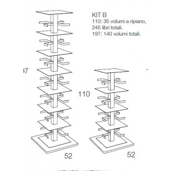 PTOLOMEO PTX4-B 197 MEINUNG CIATTI VERTICAL BÜCHERREGAL