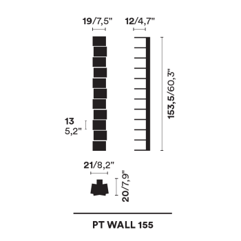 PTOLOMEO WALL 155 MEINUNG CIATTI VERTIKALES BÜCHERREGAL